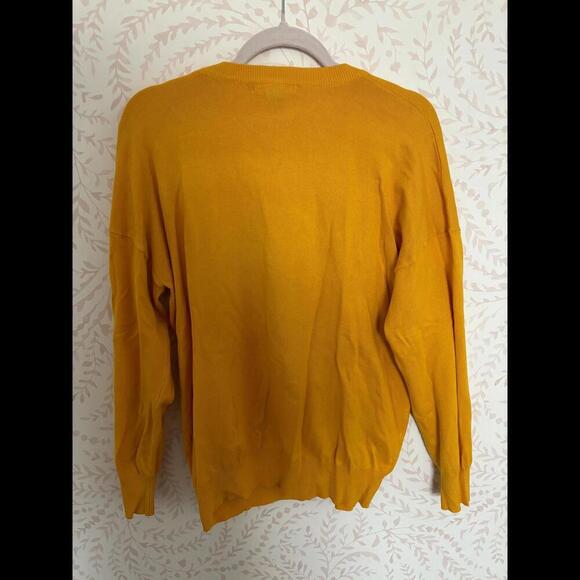 NWT Forever 21 Grand Prix Graphic Sweater - Mustard Yellow - Picture 5 of 6